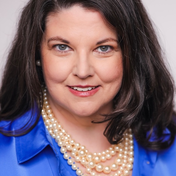 LOFT Women's Blue Satin Blouse - Picture 2 of 2